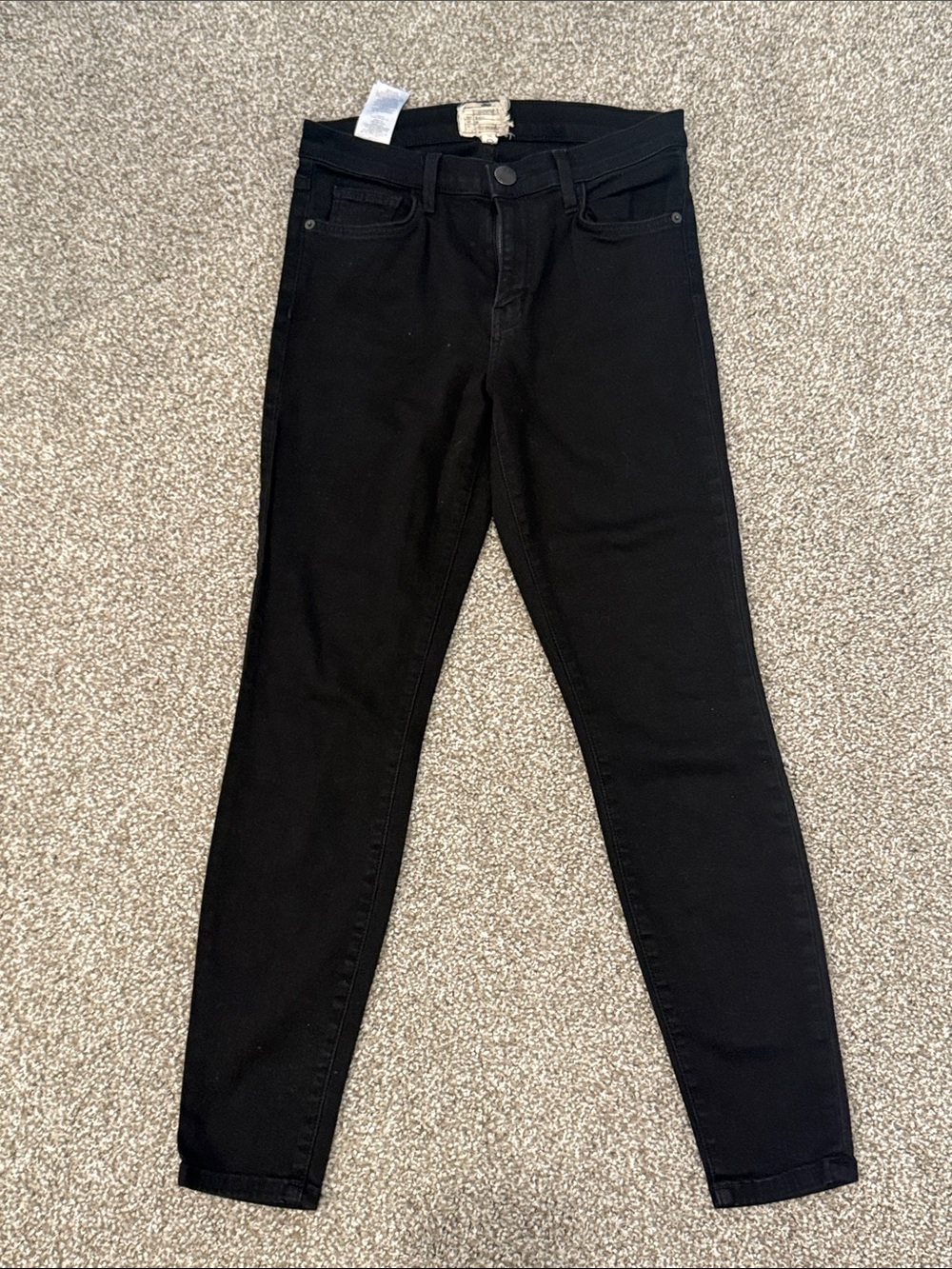 Current/Elliott Black High Rise Skinny Jeans Size 27